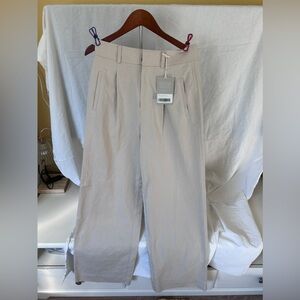 Everlane The Way High Drape Pant Women's 0S Sandstone Pleat Pocket Baggy Career